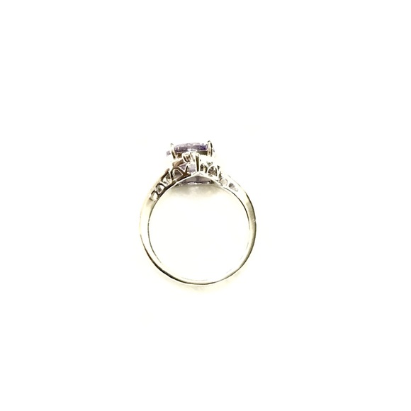 ๐Stunning Lavender Birthstone Round 4-Prong Synthetic Gem Silver Ring | US 8 - Picture 15 of 16